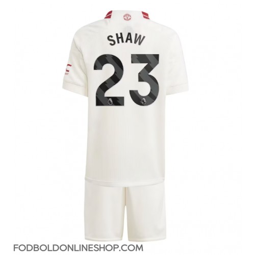Manchester United Luke Shaw #23 Tredje trøje Børn 2023-24 Kortærmet (+ Korte bukser)